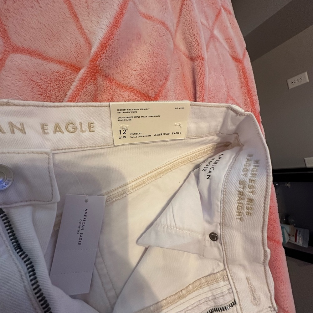 American Eagle Outfitters White Straight Leg Pants